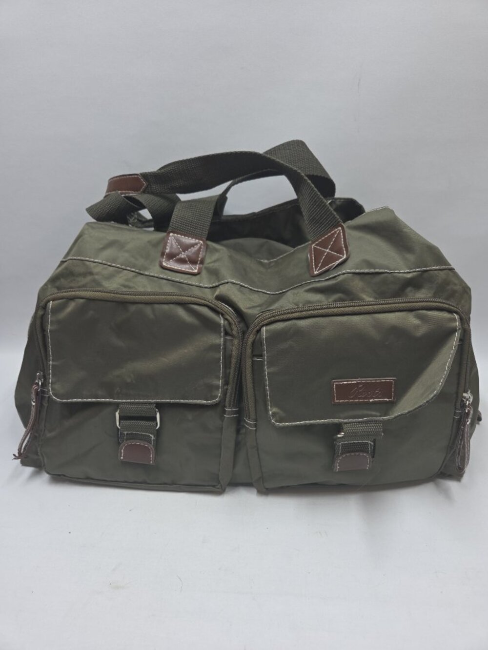 Roots Bag Tote Carry All Duffle Weekend Diaper Travel Pockets